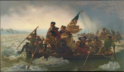 Washington krysser Delaware-elven, 25. desember 1776, 1851 (kopi av en original malt i 1848)